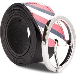Pasek Damski TOMMY HILFIGER - Oval Buckle Belt 3.5 AW0AW05887 002. Czarne paski Tommy Hilfiger, w paski, ze skóry. W wyprzedaży za 179.00 zł.