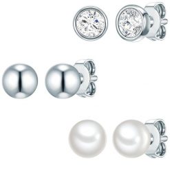 Rafaela Donata Komplet z kryształami Swarovski® srebro wysokiej próby zdobiony kryształkami Swarovski® Perła hodowlana słodkowodna srebrny Kolczyki 1. Szare kolczyki Rafaela Donata, z perłą, srebrne. Za 212.49 zł.