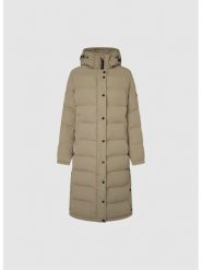 Pepe Jeans Płaszcz zimowy w kolorze beżowym rozmiar: XS. Brązowe płaszcze Pepe Jeans, na zimę, xs, bez wzorów, z jeansu, bez kaptura. Za 334.60 zł.