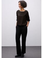 Street One Bluzka w kolorze brązowym rozmiar: 36. Brązowe bluzki Street One, s, bez wzorów, z wiskozy, klasyczne, bez kołnierzyka, bez ramiączek. Za 122.38 zł.