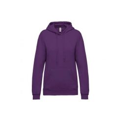 Bluza damska z kapturem Kariban. Fioletowe bluzy z kapturem KARIBAN, xl, bez wzorów, z bawełny, z kapturem. Za 181.00 zł.