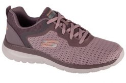 Buty do chodzenia damskie Skechers Dynamight 20FALLFO. Fioletowe buty treningowe Skechers, bez wzorów, z dzianiny, bez zapięcia, na fitness i siłownię. Za 189.99 zł.