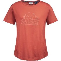 T-shirt damski Dolomite Cristallo Merino SS Watermelon Red. Czerwone t-shirty sportowe Dolomite, bez wzorów, bez ramiączek. W wyprzedaży za 205.00 zł.