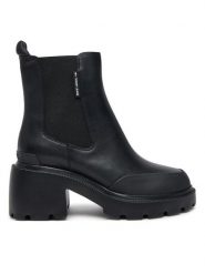Tommy Jeans Botki Tjw Mid Heel Chelsea Boot EN0EN02681 Czarny. Czarne botki Tommy Jeans, bez wzorów, z jeansu, bez obcasa, na słupku, bez zapięcia. Za 359.99 zł.