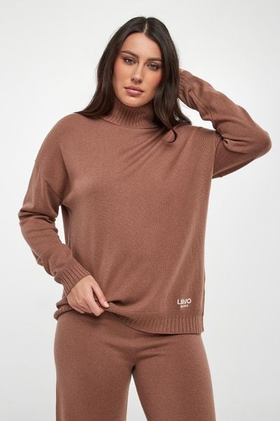 Golf damski wełniany z kaszmirem LIU JO. Swetry Liu Jo, s, bez wzorów, z kaszmiru, bez ramiączek. Za 949.00 zł.