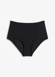 Figi bikini z wysoką talią. Zielone bikini bonprix, bez wzorów, klasyczne. Za 47.99 zł.