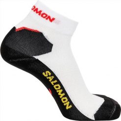Skarpetki Salomon unisex Speedcross Ankle Dx+sx 1p Biały/czarny Biały. Białe skarpetki Salomon, bez wzorów, z elastanu. Za 64.25 zł.