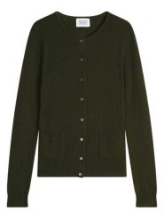 AUTHENTIC CASHMERE Kaszmirowy kardigan "Caron" w kolorze khaki rozmiar: M. Brązowe swetry AUTHENTIC CASHMERE, m, bez wzorów, z kaszmiru, bez ramiączek. Za 347.99 zł.