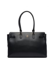 Tommy Hilfiger Torebka AW0AW19069 Czarny. Czarne shopper bag Tommy Hilfiger, bez wzorów, ze skóry, bez dodatków. Za 649.99 zł.