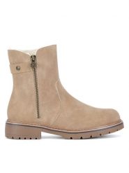 Go Soft Botki WS6207-10 Beżowy. Brązowe botki GO SOFT, bez wzorów, bez obcasa, na płaskiej podeszwie, bez zapięcia. Za 159.99 zł.
