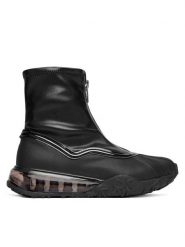 DKNY Botki K4500473 Czarny. Czarne botki DKNY, bez wzorów, ze skóry, bez obcasa, na płaskiej podeszwie, bez zapięcia. Za 499.99 zł.