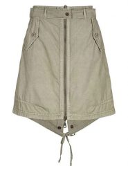 Herrlicher Spódnica "Sibley" w kolorze oliwkowym rozmiar: W27. Brązowe spódnice Herrlicher, bez wzorów, z bawełny, midi, asymetryczne. Za 165.99 zł.