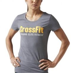 Koszulka treningowa damska Reebok BJ9288. Szare t-shirty sportowe Reebok, l, bez wzorów, z materiału, bez ramiączek, na fitness i siłownię. Za 157.00 zł.