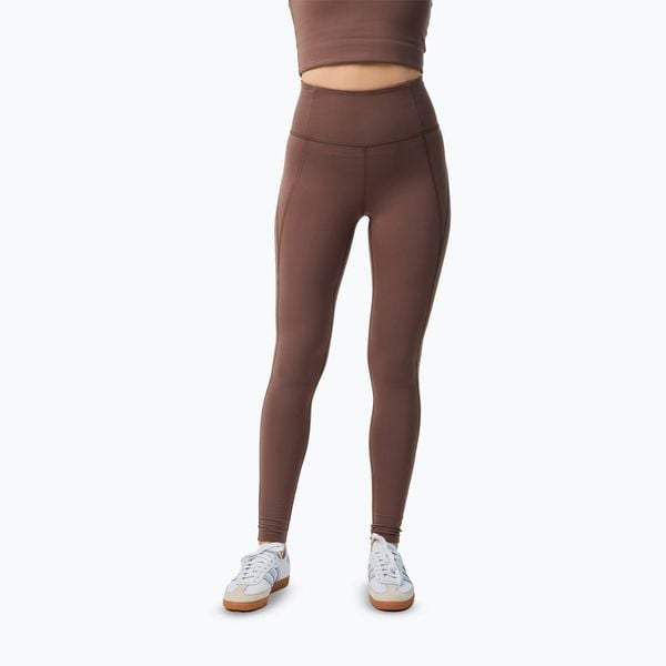 Legginsy Girlfriend Collective Compressive. Brązowe legginsy GIRLFRIEND COLLECTIVE, bez wzorów. Za 269.99 zł.