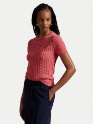 Polo Ralph Lauren Sweter 211965761002 Różowy Slim Fit. Czerwone swetry Polo Ralph Lauren, xxl, bez wzorów, z bawełny, bez ramiączek. Za 389.99 zł.