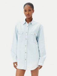 One Teaspoon Koszula jeansowa Everyday Chambray 24864 Błękitny Regular Fit. Niebieskie koszule One Teaspoon, l, bez wzorów, z bawełny, bez kołnierzyka, bez ramiączek. Za 559.99 zł.