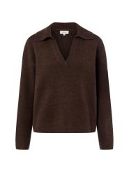 S.Oliver Sweter z domieszką wełny Kobiety Sztuczne włókno brązowy, 38. Brązowe swetry S.Oliver, s, bez wzorów, z wełny, bez ramiączek. Za 269.95 zł.