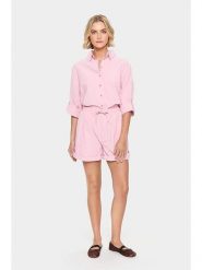 SAINT TROPEZ Szorty w kolorze jasnoróżowym rozmiar: S. Różowe szorty Saint Tropez, bez wzorów, z bawełny. Za 77.95 zł.