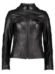 Apple of Eden Skórzana kurtka w kolorze czarnym rozmiar: 40. Czarne kurtki Apple of Eden, bez wzorów, ze skóry, bez kaptura. Za 620.95 zł.