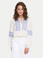 JDY Bluzka Lulu 15345478 Biały Regular Fit. Białe bluzki JDY, s, bez wzorów, z bawełny, bez kołnierzyka, bez ramiączek. Za 109.99 zł.