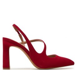 Sandały Call It Spring. Czerwone sandały Call it Spring, bez wzorów, bez obcasa, na słupku, bez zapięcia. Za 219.99 zł.