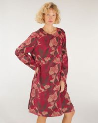 Różowa sukienka mini. Czerwone sukienki Unisono, l, bez wzorów, ze sztruksu, bez kołnierzyka, bez ramiączek, midi. Za 249.00 zł.