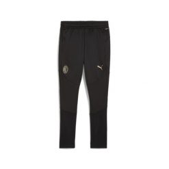 Młodzieżowe spodnie treningowe AC Milan PUMA Black For All Time Red. Czarna spodnie dresowe Puma, bez wzorów, z dresówki. W wyprzedaży za 219.00 zł.