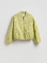 Kurtka bomberka z haftem - zielony. Zielone kurtki Reserved, l, bez wzorów, z tkaniny, bez kaptura. Za 279.99 zł.