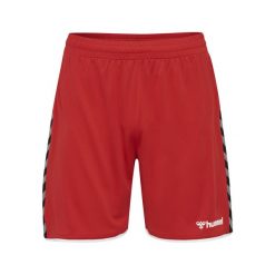 Spodenki do piłki ręcznej dla dzieci Hummel hmlAUTHENTIC Poly. Czerwone szorty Hummel, bez wzorów, sportowe. Za 106.50 zł.