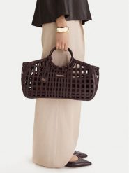 GINO ROSSI Torebka EO-LDA9109 Brązowy. Brązowe torebki klasyczne Gino Rossi, bez wzorów, z materiału, bez dodatków. Za 299.99 zł.