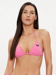 Calvin Klein Swimwear Góra od bikini KW0KW02394 Różowy. Czerwone bikini Calvin Klein Swimwear, bez wzorów, z syntetyku. Za 139.99 zł.