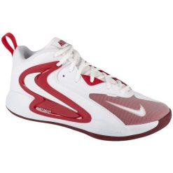 Buty do siatkówki Nike Hyperset 2 FQ7070-106 białe/czerwone. Białe buty treningowe bez wzorów, z gumy, bez zapięcia, do piłki ręcznej. Za 713.74 zł.