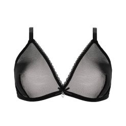 Biustonosz gładki miękki z elastycznym wykończeniem Ivi. Niebieskie biustonosze Intica, bez wzorów. Za 89.00 zł.