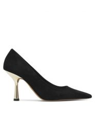 Nine West Szpilki WFA2663-1 Czarny. Czarne szpilki Nine West, bez wzorów, z materiału, bez obcasa, na szpilce, bez zapięcia. Za 184.99 zł.