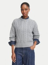 Tommy Hilfiger Sweter WW0WW51396 Szary jasny Regular Fit. Szare swetry Tommy Hilfiger, xxs, bez wzorów, z syntetyku, bez ramiączek. Za 699.99 zł.