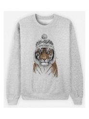 WOOOP Bluza "Siberian Tiger" w kolorze szarym rozmiar: M. Szare bluzy Wooop, m, bez wzorów, z bawełny, bez kaptura. Za 100.99 zł.