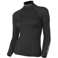 Bluza turystyczna damska Brubeck Wool Merino LS11930. Czarne bluzy Brubeck, bez wzorów, bez ramiączek, bez kaptura. Za 322.00 zł.