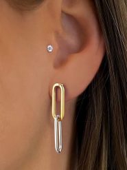 Les Favorites Pozłacane kolczyki-wkrętki rozmiar: onesize. Szare kolczyki Les Favorites, pozłacane. Za 165.99 zł.