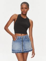 Calvin Klein Swimwear Top KW0KW02481 Czarny Slim Fit. Czarne topy Calvin Klein Swimwear, xl, bez wzorów, z bawełny, bez kołnierzyka, bez ramiączek. Za 129.99 zł.