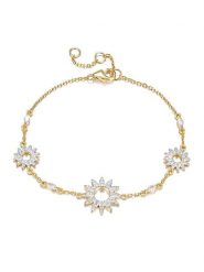 Les Favorites Pozłacana bransoletka z cyrkoniami rozmiar: onesize. Żółte bransoletki Les Favorites, z cyrkonią, pozłacane. Za 188.40 zł.