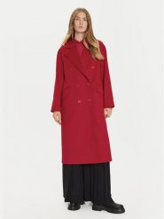 TWINSET Płaszcz wełniany 242TT2203 Czerwony Loose Fit. Czerwone płaszcze Twinset, na zimę, bez wzorów, z wełny, bez kaptura. Za 2,449.00 zł.