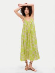 Gap Sukienka letnia 670217-03 Zielony Loose Fit. Zielone sukienki GAP, xl, bez wzorów, z bawełny, bez kołnierzyka, bez ramiączek. Za 199.99 zł.