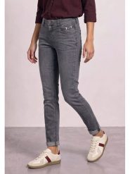 Street One Dżinsy - Slim fit - w kolorze szarym rozmiar: W26/L30. Szare jeansy Street One, l, z aplikacjami, ze skóry, klasyczne. Za 219.95 zł.