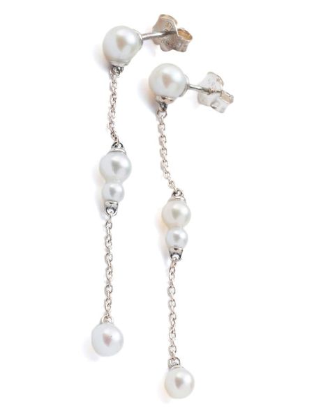 Pandora Srebrne kolczyki-wkrętki z perłami rozmiar: onesize. Białe kolczyki Pandora, z perłą, srebrne. Za 591.60 zł.