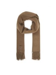 Calvin Klein Szalik Emblem LV04D8060G Beżowy. Brązowe szaliki i kominy Calvin Klein, bez wzorów, z wełny. Za 349.99 zł.