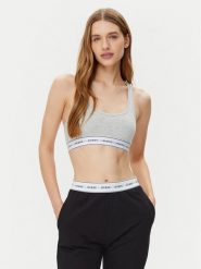 Guess Biustonosz top O97C01 KBBU1 Szary. Szare topy Guess, l, z aplikacjami, z bawełny, bez kołnierzyka, bez ramiączek. Za 79.99 zł.