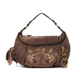 Torebka Juicy Couture. Brązowe torebki klasyczne Juicy Couture, bez wzorów, klasyczne, bez dodatków. Za 419.99 zł.