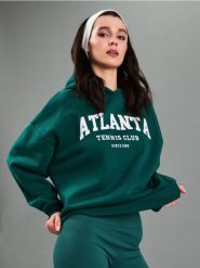 Bawełniana bluza z kapturem - zielony. Zielone bluzy Sinsay, l, bez wzorów, z bawełny, bez ramiączek, z kapturem. Za 49.99 zł.