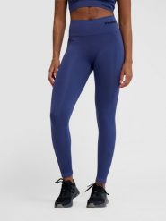 Damskie legginsy bezszwowe z wysoką talią Hummel TIF. Niebieskie legginsy Hummel, bez wzorów, z poliamidu. Za 168.00 zł.
