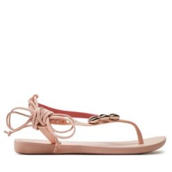 Sandały Ipanema. Czerwone sandały Ipanema, bez wzorów, bez obcasa, na płaskiej podeszwie, bez zapięcia. Za 119.99 zł.